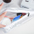 5 Packs Clear Cosmetics Bag TSA Approved, PVC Zippered Toiletry Carry Pouch Portable Makeup Bag for Vacation Travel, Bathroom and Organizing Water...