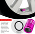 8 PCS Tire Valve Stem Cap Cover, Dustproof Valve Cover with Rubber Ring, Corrosion Resistant Leak-Proof Aluminum Alloy Wheel Valve Covers for Car,...