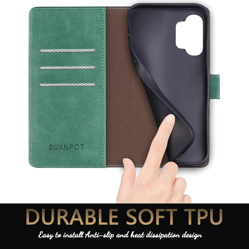 SUANPOT for Samsung Galaxy S10+/S10 Plus 6.4” with RFID Blocking Wallet case Credit Card Holder,PU Leather Flip Folio Book Phone case Cover Women ...