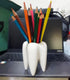 3.95 inch Cute Tooth Shaped Ceramic Succulent Cactus Flower Pot-Plants Not Included (1)...