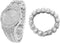 Halukakah Diamonds Gold Watch for Men, Platinum White Gold Plated Quartz Wristband 8.7" Octagonal Dial, with Clustered Diamond Tennis Chain Bracel...