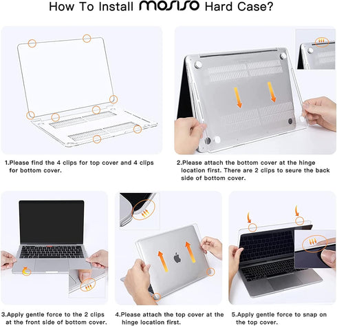 MOSISO Compatible with MacBook Pro 13 inch Case M2 2025, 2024, 2023-2016 A2338 M1 A2251 A2289 A2159 A1989 A1708 A1706, Plastic Hard Case&Keyboard ...