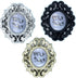 Azi 3 Small Vintage Style Baroque Ornate Oval Picture Frame 6.5” x 5.75” Picture Frames Fit Picture 3.25 by 2.75 in Gold, Black & Silver for Wall ...