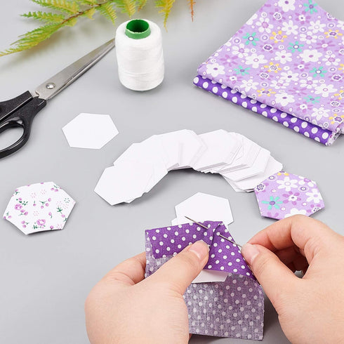 Hex Patchwork Templates,100Pcs Hexagonal Paper Piecing Template DIY Patchwork Modelboard Quilting Templates Sewing Craft DIY Stitching Tool (22mm ...