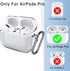 Clear for AirPods Pro Case 1st Cover 2019 Cleaning Pen Accessory Kit, 16 in 1 Set Transparent TPU Silicone Protective Case for AirPods Pro Chargin...