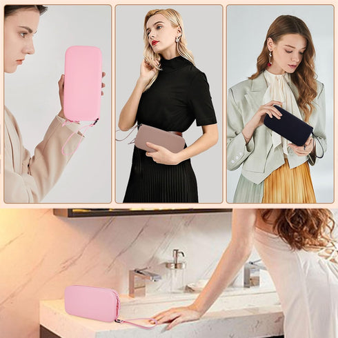 Silicone Makeup Bag - Travel Cosmetic Bags for Women,Waterproof Portable Pouch Toiletry Bag Make up Organizer with Double Zipper...