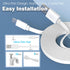 2 Pack 10FT Flat Power Extension Cable for WyzeCam YI Camera NestCam Blink Cam Netvue Kasa Cam Cloud Camera Arlo Q Furbo Dog, USB to Micro USB Dur...