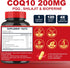 CoQ10 200mg with PQQ & Shilajit - High Absorption with Bioperine Coenzyme Q10 Supplements - Powerful Antioxidant for Heart & Brain Health and Ener...