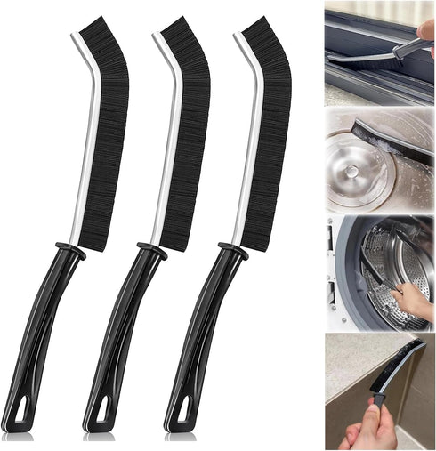 3Pcs Crevice Cleaning Brush, 2023 New Multifunctional Gap Cleaning Brush Tool, Hand-Held Groove Cleaning Hard-Bristled Brush for Kitchen Bathroom ...