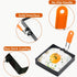 Square Egg Ring for Frying Egg, 2 Pcs 4 Inch Egg Pancake Cooking Rings for Egg Muffins Omelet Maker, Non Stick Stainless Steel Fried Egg Ring Pcak...