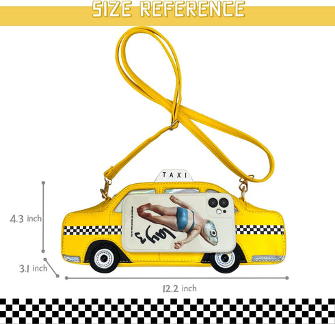 KUANG! Girls Cute Bus Taxi Shaped Chain Shoulder Bag Ice Cream Embroidered letter Women Crossbody Purse Handbags for Women...