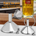 Metal Stainless Steel Funnel, Large Medium Small Funnel Set of 3, Food Grade Mini Funnels for Kitchen Use Filling Bottles Flask Cooking, 2 Brushes...
