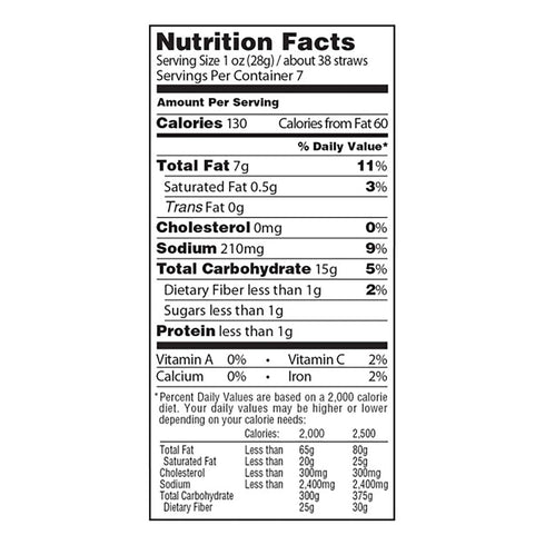 Sensible Portions Garden Veggie Sea Salt Straws, 7 oz...