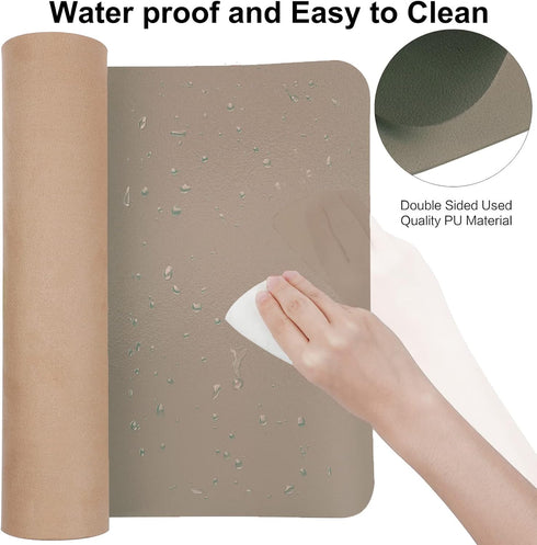 ?Boutilon Leather Mouse Pad,Extended Desk Pad for Keyboard and Mouse Non-Slip Study Desk Writing Pad Desktop Protector for Home Office Accessories...