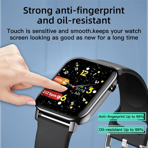 6 pcs TPU smart watch screen protector film for 1.83" RLQA RL54 Smartwatch Upgrade Flexible Film Scratch Resistant Soft HD TPU Transparent Film...
