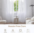 Anjee White Sheer Curtains 45 Inches Long 2 Panels Set Rod Pocket Window Treatment Sheer Voile Drapes for Kids Room Bedroom Living Room Kitchen, 5...
