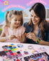 Deinduser Kandi Bracelet Kit, Rainbow Kandi Beads and 320pcs Colorful Letter Beads, 28 Colors Plastic Craft Beads Bulk for Bracelets Jewelry Makin...