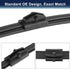 X AUTOHAUX 325mm Rear Wiper Blade for Audi Q5 2008-2015 for Audi A3 2013-2019...