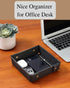 Father's Day Gifts Faux Leather Valet Tray Organizer for Men - Catch-All Tray for Entryway Table Key, Wallet, Watch, Coin Change, Phone, Dresser E...