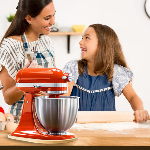 Mixer Sliding Mats for Stand Mixer, Waterproof Kitchenaid Mixer Slider Mat Wood Mixer Mover Mat Slide Pad for Mixer with 5-8 Qt Mixer and Mixer Ap...
