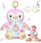 Penguin Baby Toys 0-6-12 Months,Stuffed Animal Plush Toy,Textured Hanging Ring,Rattles & Crinkle Sound Paper,Tummy Time Toys for Newborns Toys for...