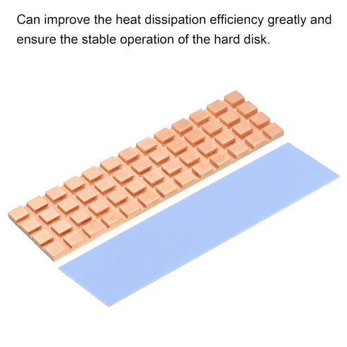 MECCANIXITY Copper Heatsink 70x20x2mm with Thermal Pad and Rubber Ring for M.2 SSD Memory, PC, Laptop Cooler 1 Set...