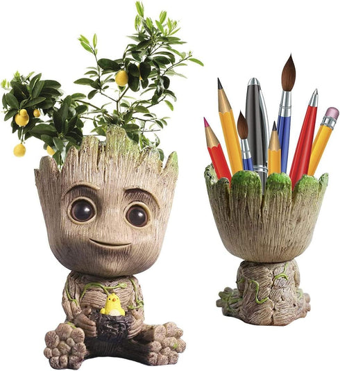 Succulents Pot, Cute Succulent Pot Flower Succulent Planters Live, Flower Pot Pencil Pen Holder with Hole, Best Gift for Kids, Parents, Friends...