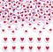 Pandahall 200pcs White Acrylic Red Heart Beads Flat Round Love Heart Disc Coin Pony Beads for DIY Word Message Initial Bracelet Spacer Charms Jewe...
