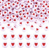 Pandahall 200pcs White Acrylic Red Heart Beads Flat Round Love Heart Disc Coin Pony Beads for DIY Word Message Initial Bracelet Spacer Charms Jewe...