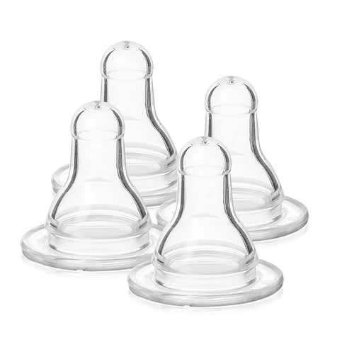 Evenflo 4 Pack Classic Silicone Nipple, Slow Flow...