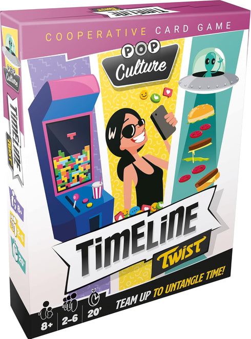 Zygomatic Timeline Twist Pop Culture Edition - Test Your Chronological Knowledge! Cooperative Trivia Game, Fun Family Game for Kids and Adults, Ag...