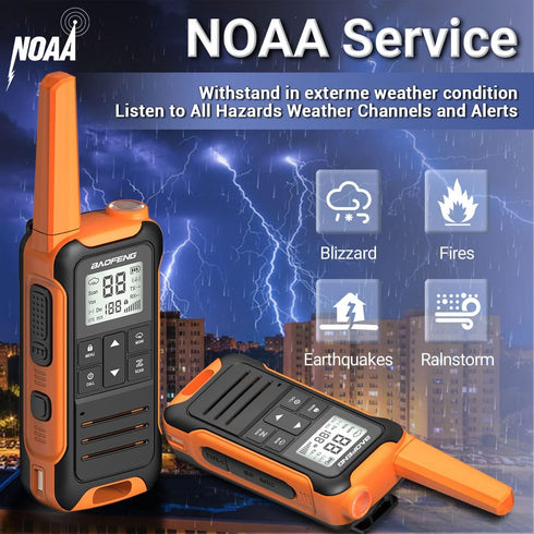 Baofeng Walkie Talkies Long Range Walkie Talkie for Adults FRS walkie-Talkie Hiking Accessories Camping Gear Toys 2 Way Radio for Kids with Flashl...