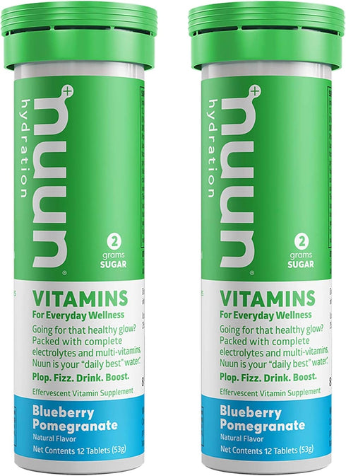 Nuun Vitamins: Blueberry Pomegranate Hydration Supplement (2 Tubes of 12 Tabs)2...