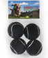 Squeaky Tennis Balls for Dogs Colorful Easy Catching Pet Dog Balls 4 Pack (2.5inch-Black)...