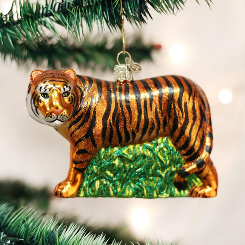 Old World Christmas Ornaments: Wildlife Animals Glass Blown Ornaments for Christmas Tree, Tiger...