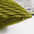 DEZENE 18x18 Moss Green Throw Pillow Cases: 2 Pack Original Striped Velvet Square Decorative Pillow Covers for Farmhouse Couch...