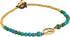 AeraVida Vintage Peace Sign with Green Malachite and Brass Bead Jingle Bell Anklet | Coachella Anklet for Women | Bohemian Peace Sign Anklet...