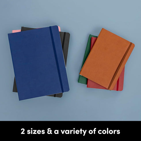 PAPERAGE Softcover Lined Journal Notebook (Navy), 176 Pages, College Ruled Notebook, Small 5.6 inches x 7.9 inches - 100 GSM Thick Premium Paper...