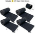 Zipper Cable Sleeve by Wrap-It Storage - 24" x 4" (4-Pack) Black - Cord Organizer and Cable Protector for Desk, Computer, TV Cord Management to Hi...