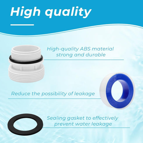 4560 Pool Hose Conversion Kit Compatible with Intex Pool Filter Pump Hose Adapter fit for Intex Pool 40mm to 1 1/2 Inch Conversion Kit - White, 6 ...