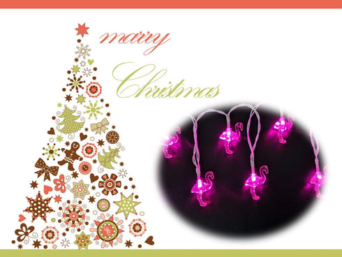 WIND Flamingos Holiday LED Christmas Light Phone Charging Cable, 8 LED Pink 50inch Charger Cord for Phone 14/Pro Max/Pro/Plus,Phone 13/Pro Max/Pro...