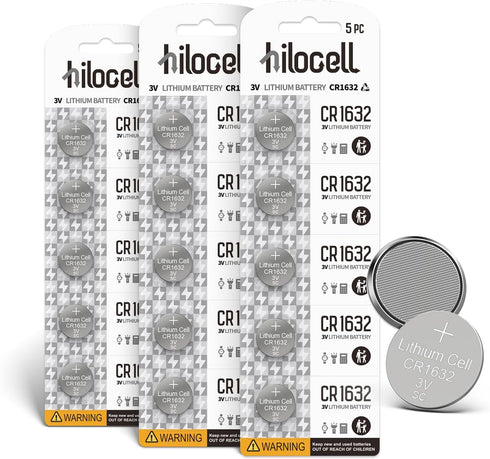 15 Pack CR1632 Lithium 3V Battery, CR 1632 Button Cell Battery...