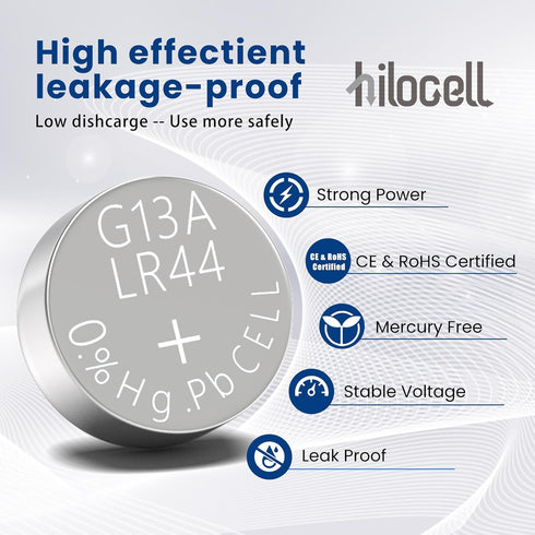AG13 LR44 357 303 SR44 Battery, Premium Alkaline 1.5V Button Coin Cell Batteries, 20 Pack...