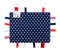 Baby Sensory, Security & Teething Closed Ribbon Tag Lovey Blanket with Minky Dot Fabric: 14”X18” (American Flag)...