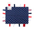 Baby Sensory, Security & Teething Closed Ribbon Tag Lovey Blanket with Minky Dot Fabric: 14”X18” (American Flag)...