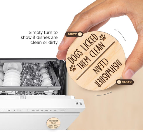 Funny Kitchen Gadgets Clean and Dirty Sign for Dishwasher, Apartment Essentials for First Apartment Must Haves, Funny Clean Dirty Magnet for Dishw...