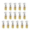 16 Sets M6x25 Furniture Screw Nut Threaded Wood Inserts Bolt Fastener Connector Hex Socket Drive M6x15 Screw-in Nuts...