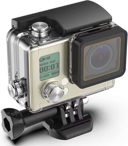 HONGDAK Waterproof Housing Case for GoPro Hero 4/3/3+, 60M/196FT Underwater Protective Dive Housing Shell with Bracket Mount Accessories for GoPro...