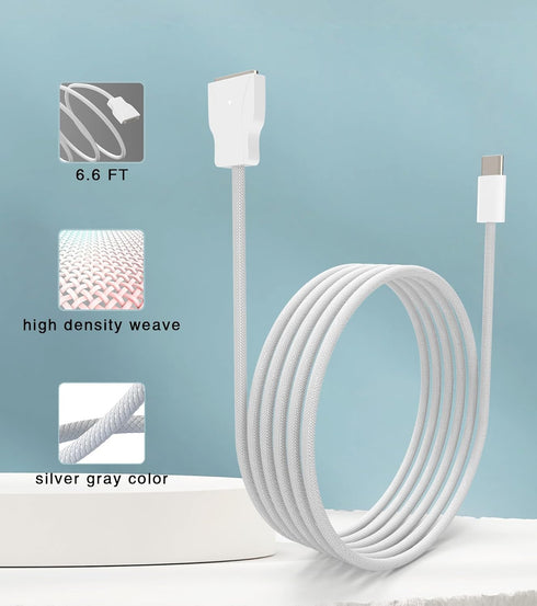 140W USB C to Magnetic 3 Unique Design Charging Cable compatible with M1 M2 M3 MacBook Pro 2021-2024&MacBook Air 2022 2023,6.6ft...