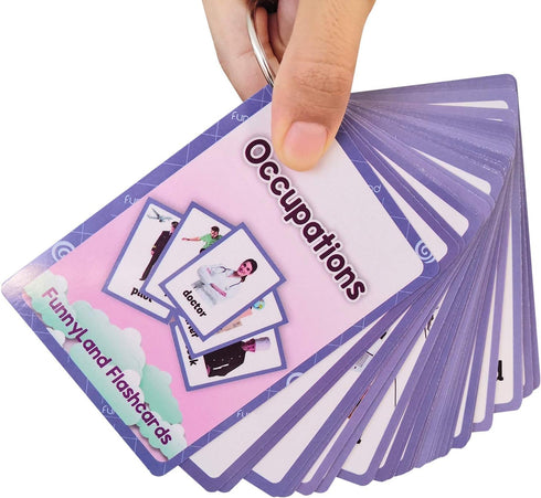 37PCS/Set Occupations Kids Gifts English Flash Cards Pocket Card Educational Learning Baby Toys for Children Pre-Kindergarten...